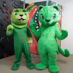 Groene Jaguarundi mascotte...