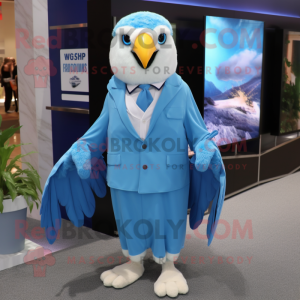 Sky Blue Falcon maskot...