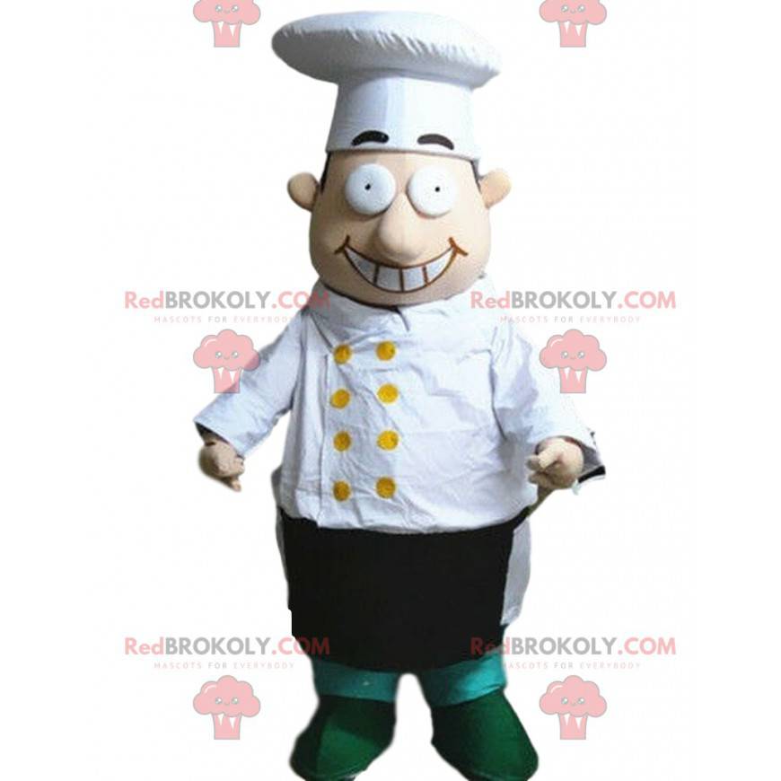 Chef-kok mascotte, restaurateur kostuum - Redbrokoly.com