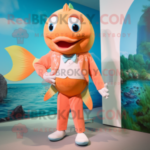 Peach Piranha maskot drakt...