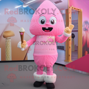 Rosa Eiscreme Maskottchen...