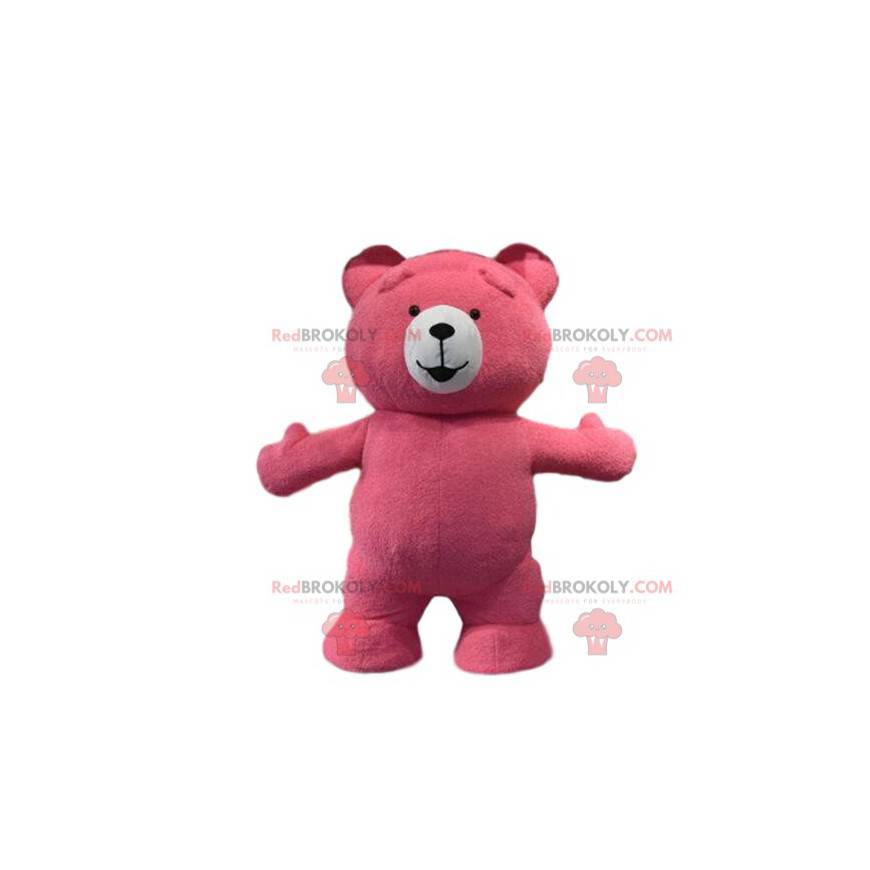 Rosa Teddybär Maskottchen, Plüsch rosa Bärenkostüm - Rosa Teddybär Maskottchen, Plüsch rosa Bärenkostüm -