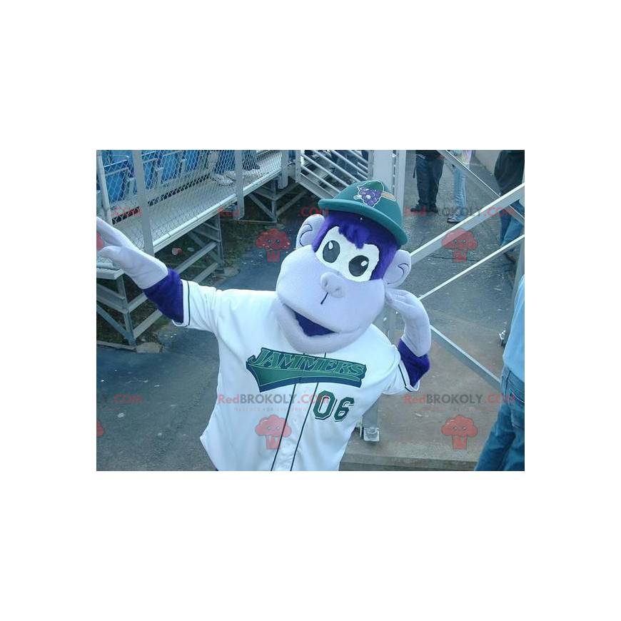 Blue and white monkey mascot - Redbrokoly.com