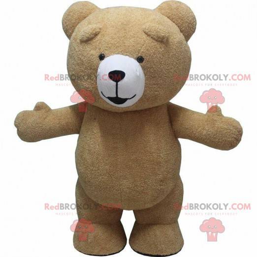Teddybeer mascotte, bruine beer kostuum - Redbrokoly.com