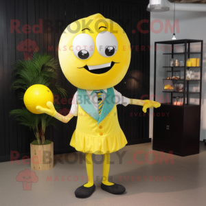 Lemon Yellow Juggle maskot...