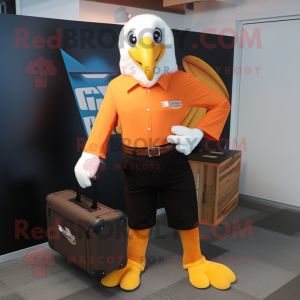 Orange Bald Eagle mascotte...