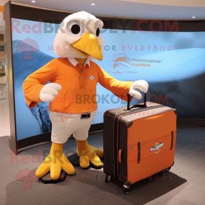 Orange Bald Eagle mascotte...