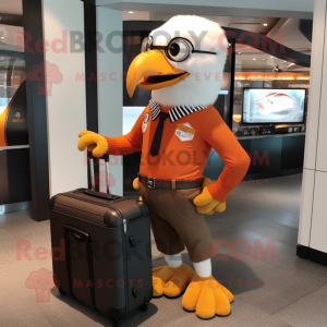 Orange Bald Eagle mascotte...