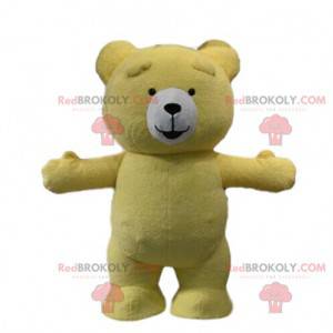 Costume de nounours jaune, déguisement d'ours en peluche -