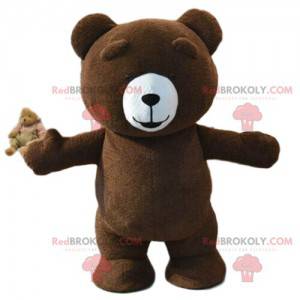 Disfraz de oso de peluche marrón grande, disfraz de oso marrón