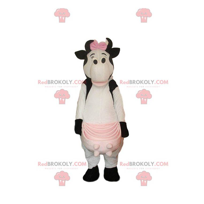 White and black cow mascot, cow costume - Redbrokoly.com