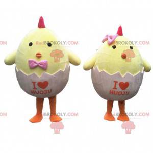2 chicks in their shell, chick costumes - Redbrokoly.com