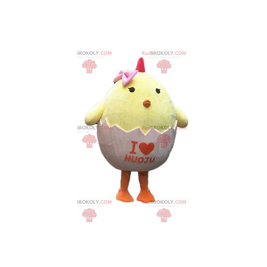 Mascota de pollito, disfraz de huevo, cáscara de huevo -