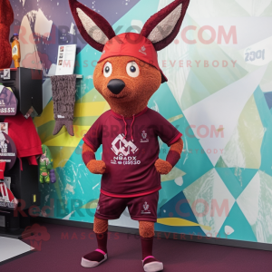 Maroon Roe Deer mascotte...