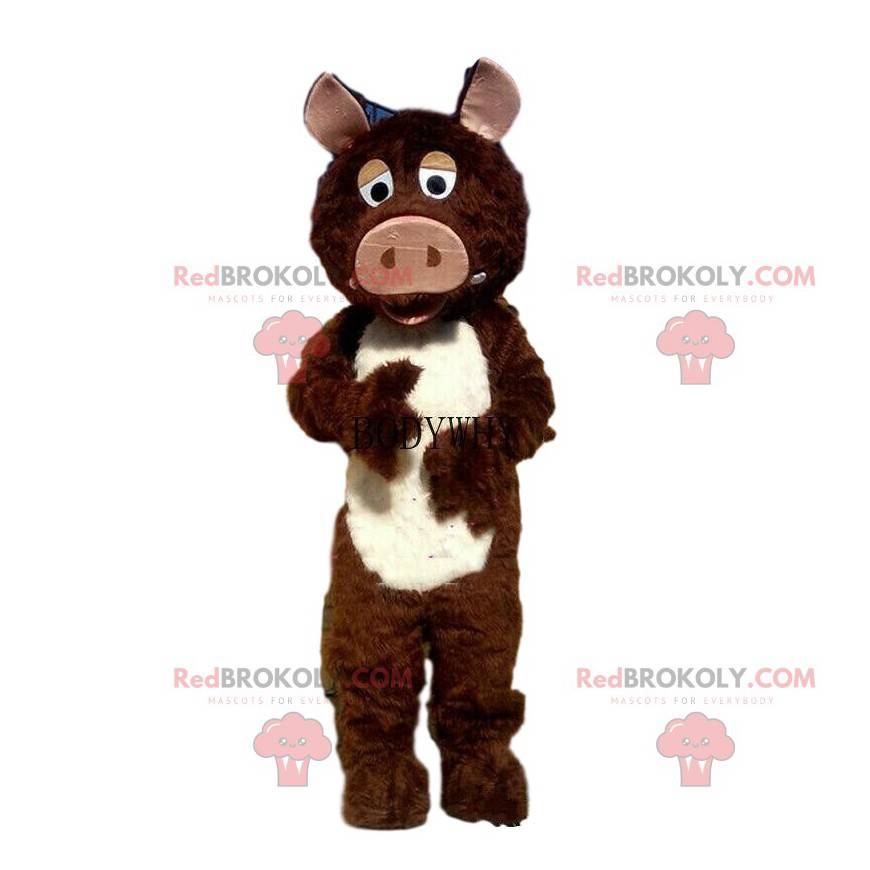 Maskot hnědé a bílé kance, kostým divokého prasete - Maskot hnědé a bílé kance, kostým divokého prasete -