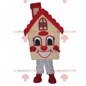 Yellow house mascot, residential costume, giant house -