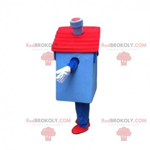Modrý a červený dům, dům, rezidenční maskot - Redbrokoly.com