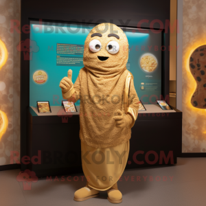 Guld Falafel maskot kostume...