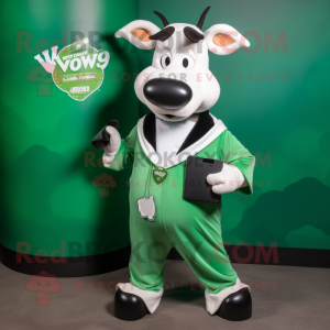 Green Holstein Cow mascotte...