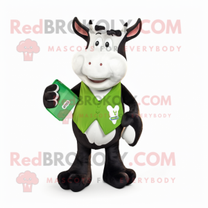 Green Holstein Cow mascotte...