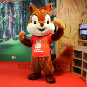 Red Squirrel maskot kostume...