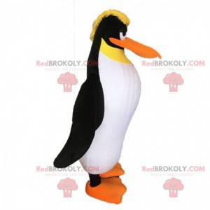 Mascotte de pingouin, costume de manchot, mascotte blonde -