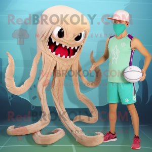 Tan Krakens maskot kostume...