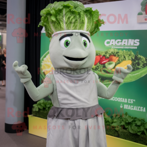 Grå Caesar Salat maskot...