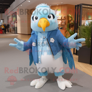 Sky Blue Hawk maskot...