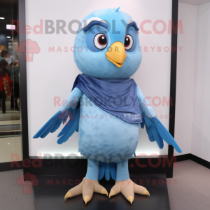 Sky Blue Hawk maskot...