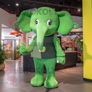 Green Elephant mascotte...