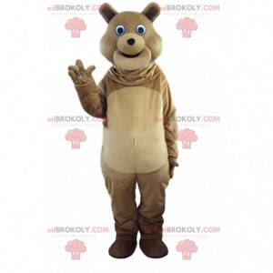 Mascotte d'ours brun, costume de nounours, déguisement ours -