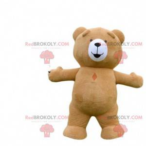Grote mollige teddy mascotte, teddybeer kostuum - Redbrokoly.com