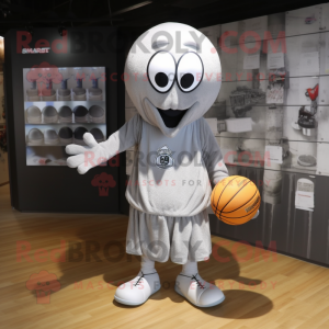 Sølv basketballball maskot...
