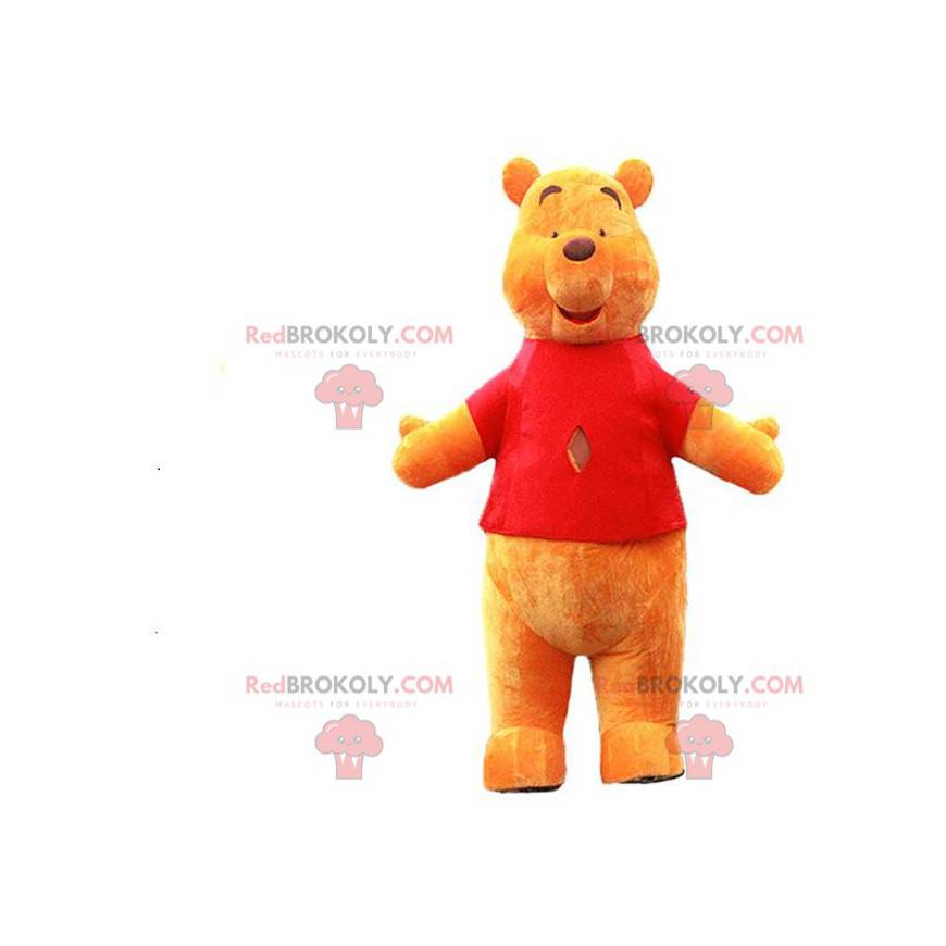 Mascote do Ursinho Pooh, famosa fantasia de urso amarelo -
