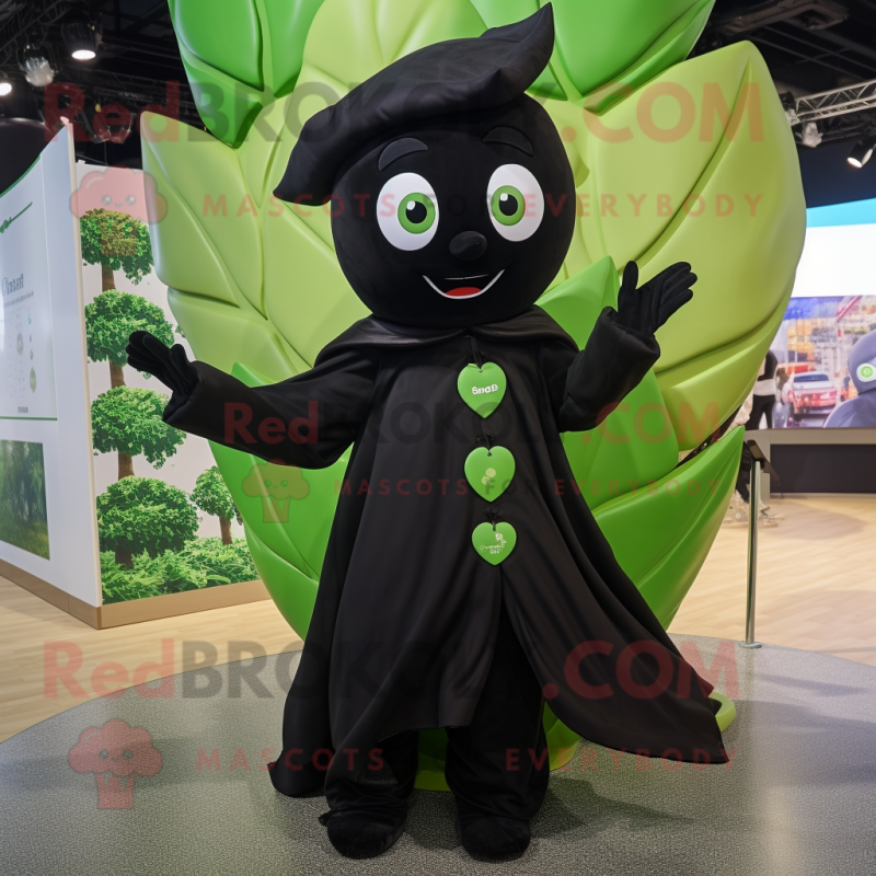 Black Beanstalk mascot costume character dressed with a Coat and Anklets Black Beanstalk mascot costume character dressed with a Coat and Anklets