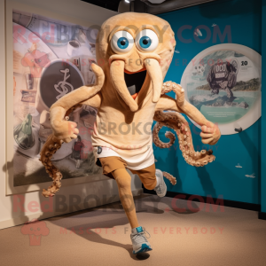 Tan Kraken mascotte kostuum...