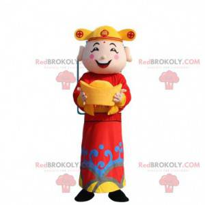 Mascotte d'homme asiatique, dieu de la richesse - Redbrokoly.com