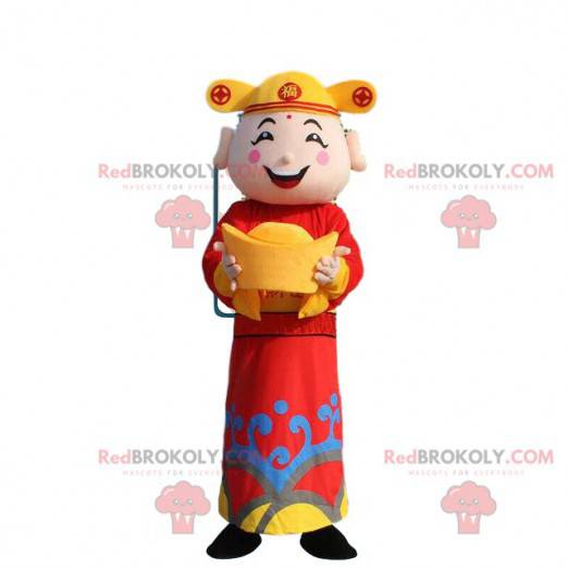 Asian man mascot, god of wealth - Redbrokoly.com
