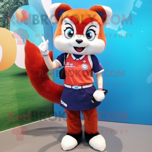 Sky Blue Red Panda mascotte...