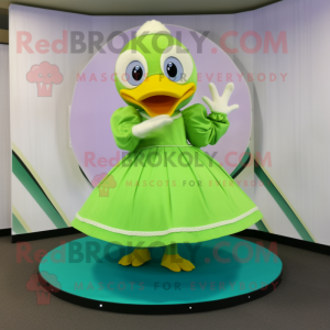 Green Gosling maskot kostym...