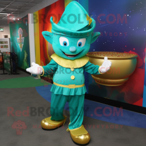 Teal Pot Of Gold maskot...