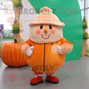 Peach Pumpkin maskot kostym...