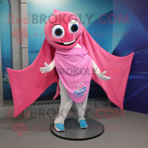 Roze pijlstaartrog mascotte...