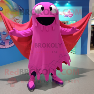 Roze pijlstaartrog mascotte...