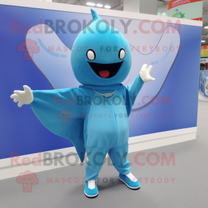 Sky Blue Stingray mascotte...