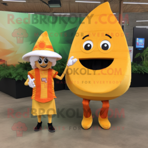Orange Tacos maskot kostume...