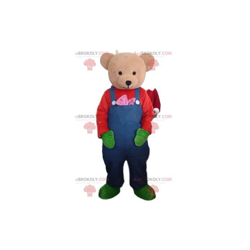 Mascote de ursinho de pelúcia, fantasia de urso marrom - Mascote de ursinho de pelúcia, fantasia de urso marrom -