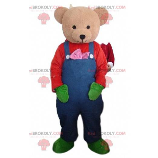 Teddy bear mascot, brown bear costume - Redbrokoly.com