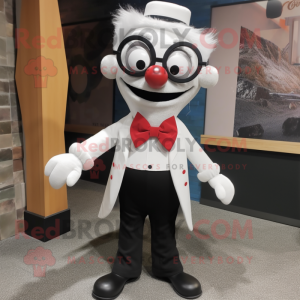 nan Pepper mascot costume character dressed with a Dress Pants and Bow ties